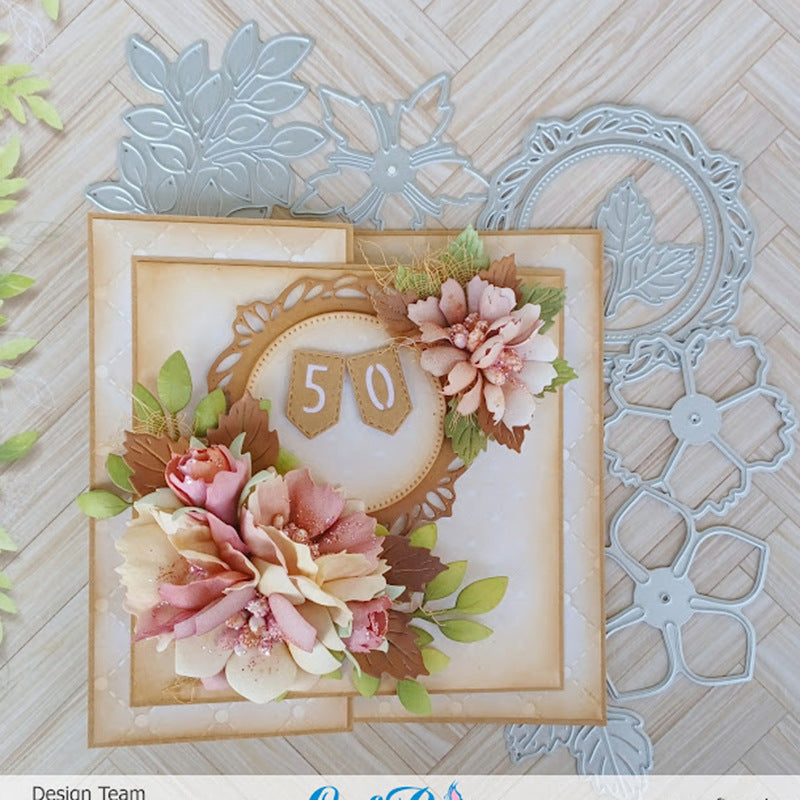 Two Flowers And Plants Metal Carbon Steel Knife Mold