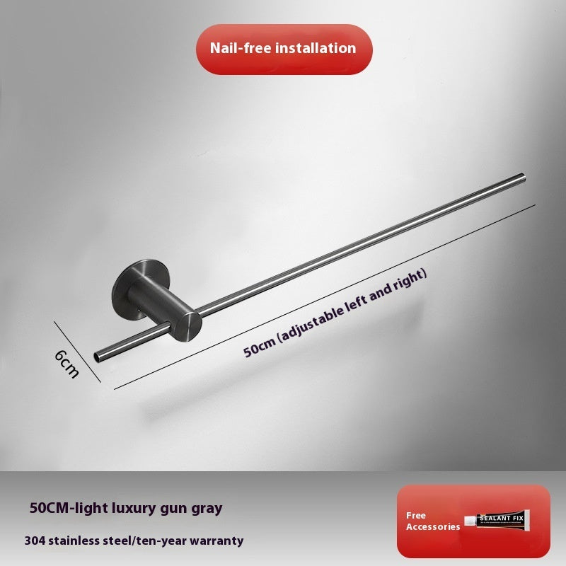 Bathroom Towel Rack Punch-free Bathroom Stainless Steel