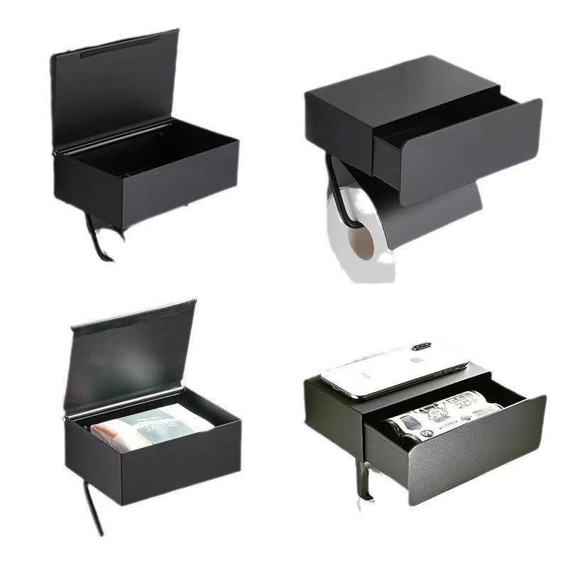 Black Bathroom Tissue Box Bathroom Wipes Shelf