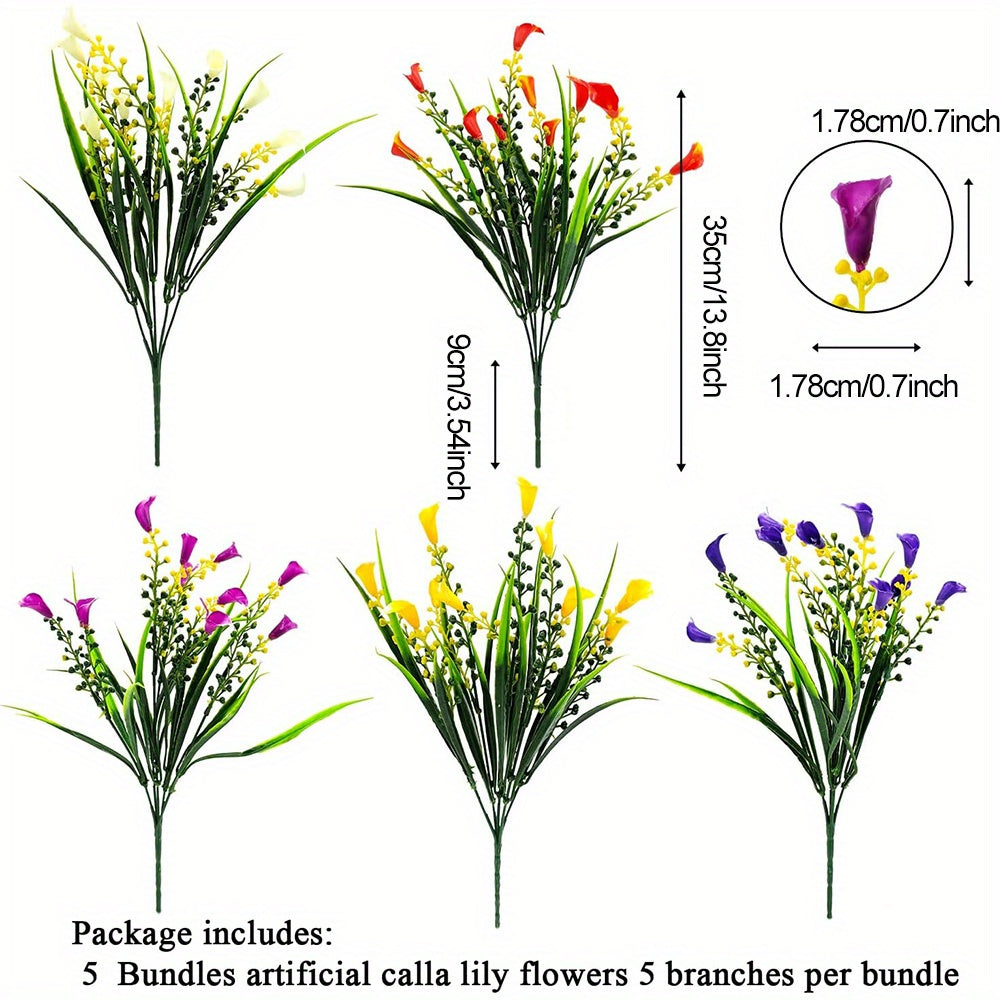 5 Artificial Calla Lilies