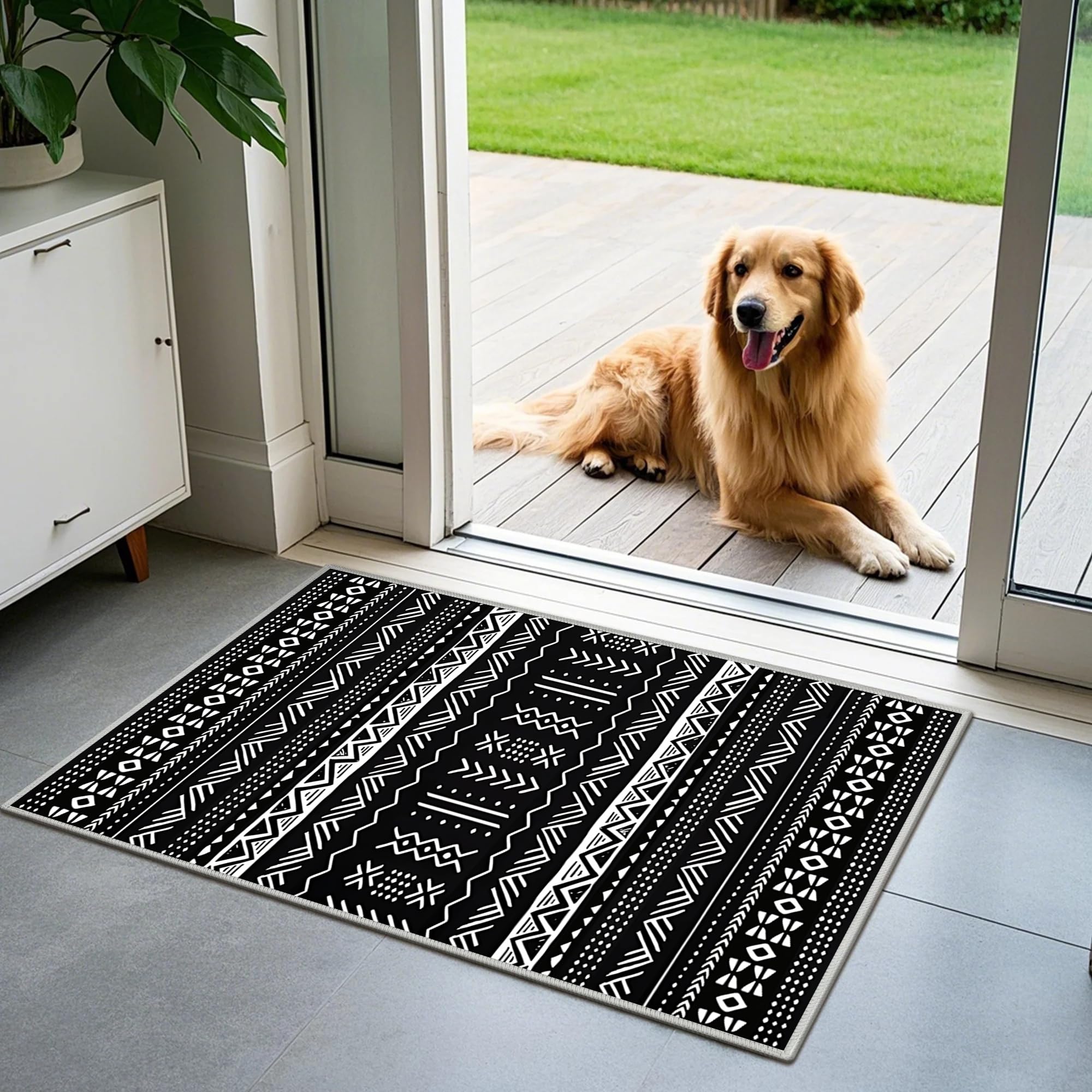 Kitchen Rugs Sets Of 3 Kitchen Mats 3 Piece Set Kitchen Runner Rugs Non Skid Washable Boho Kitchen Rug Set Carpets For Laundry Room
