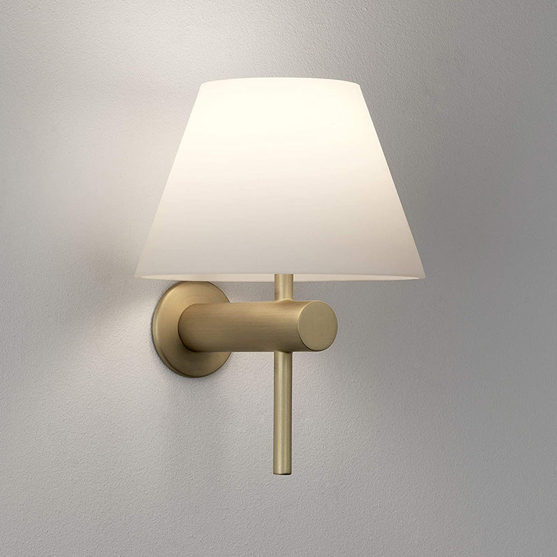 Modern Minimalist Fabric Shade Bedside Wall Lamp