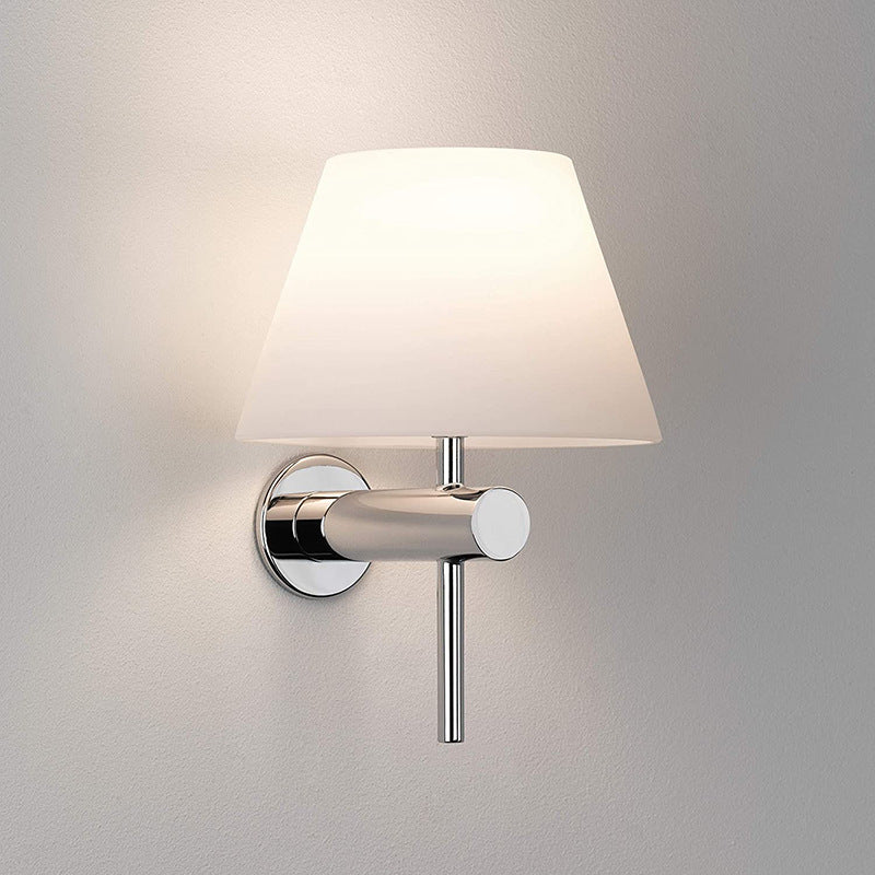 Modern Minimalist Fabric Shade Bedside Wall Lamp