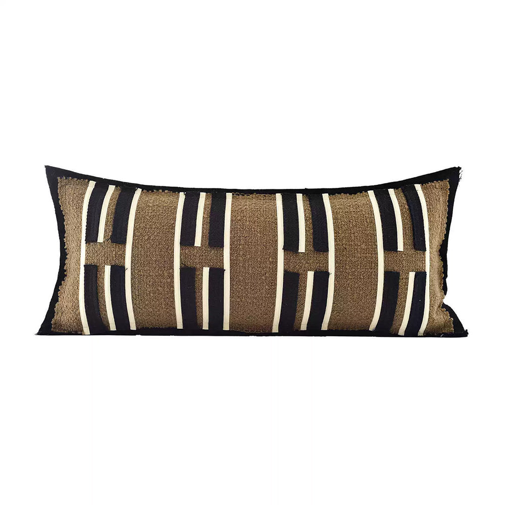 Sofa Pillows Simple Brown Khaki Cushion Case Luxury Linen Cotton Blend Decorative Pillow Cover For Sofa Chair Bedding Home Pillow Core Is Made Of Down-feather-like Fabric